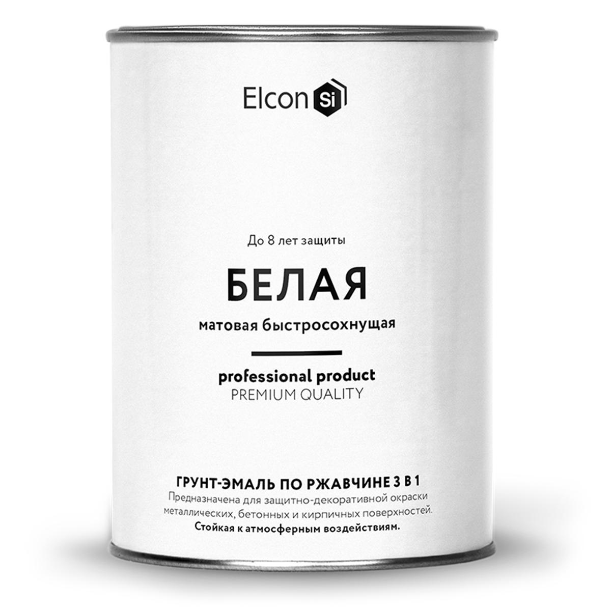 Грунт-эмаль по ржавчине Elcon 3 в 1, матовая, белый