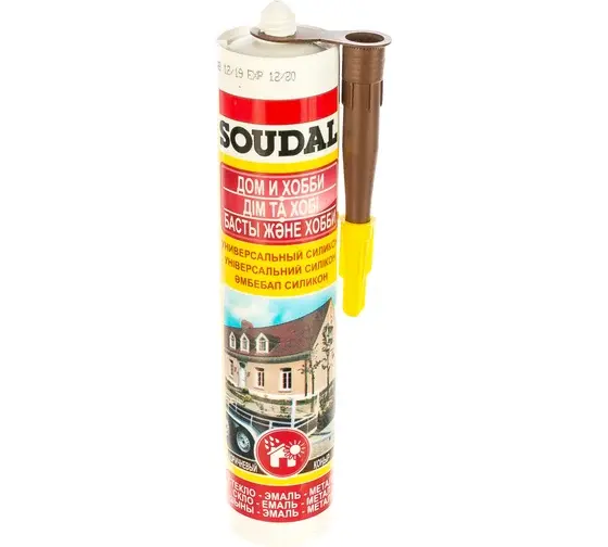 Универсальный силикон SOUDAL  коричневый ,15*280 мл